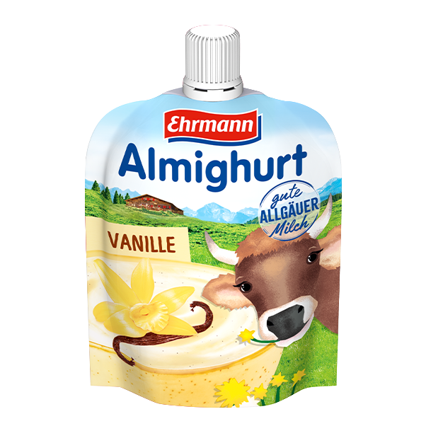 Ehrmann Almighurt squeeze pouch Vanilla 100g