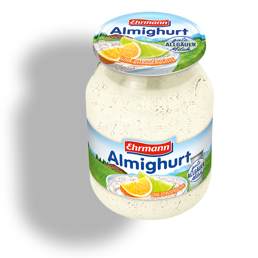 Ehrmann Almighurt Glass Chia Citrus Fruit 500g